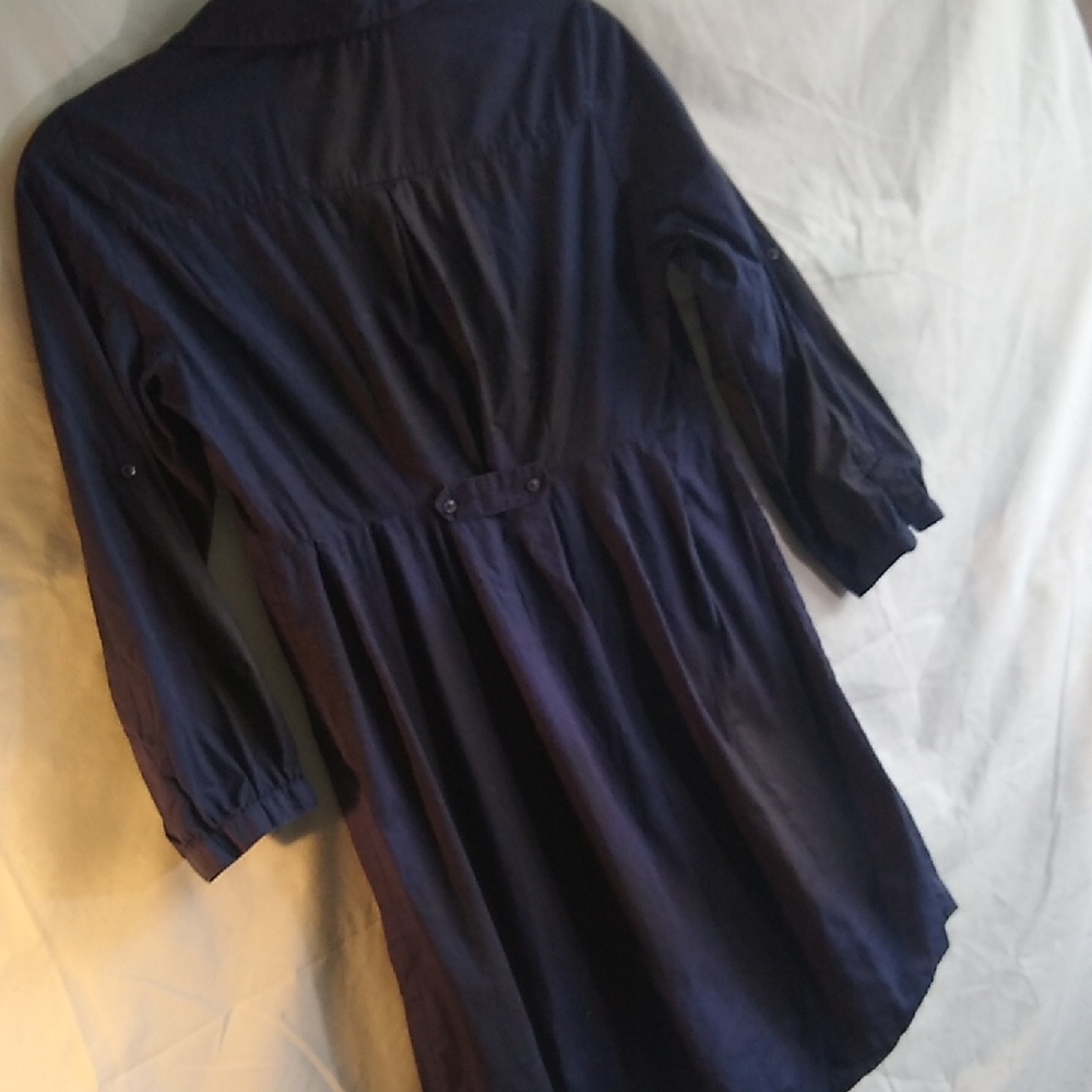 H&M Junior SZ 2 100% Cotton Navy Dress - Picture 4 of 14